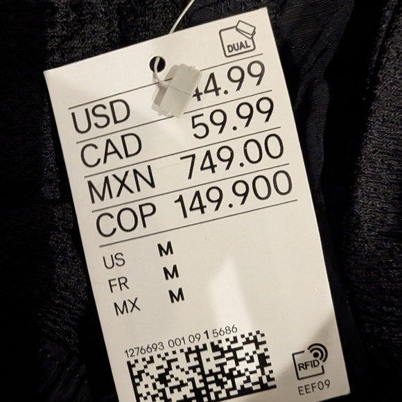 NWT Black Cargo Pants H&M Regular Fit  Mens Size medium - Picture 15 of 15